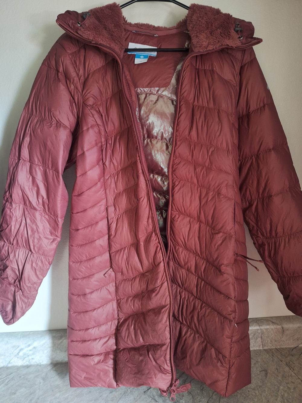Women's Columbia Omniheat Hooded Puffer Coat - Dusty Rose